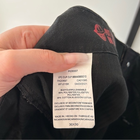 [30x30] Men’s Dickies Black Skateboard Flex Wide Leg Cargo Pants Jamie Foy - Picture 15 of 16